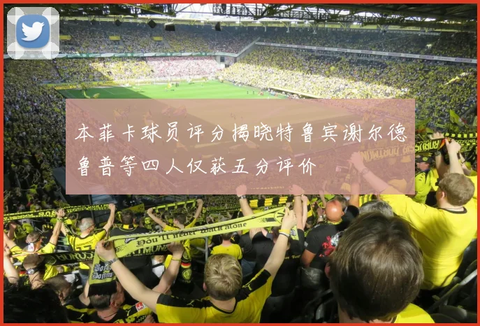 本菲卡球员评分揭晓特鲁宾谢尔德鲁普等四人仅获五分评价